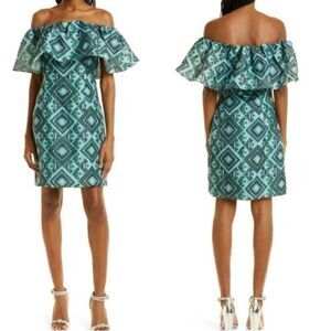 Baum und Pferdgarten Alice Ruffle Off the Shoulder Mini Dress Size EU 32